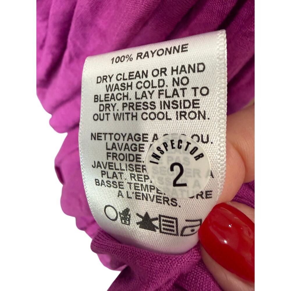 ✨ VELVET Graham Spencer Fuchsia One Shoulder Dress M NWT Asymmetrical 💖 - Picture 7 of 9
